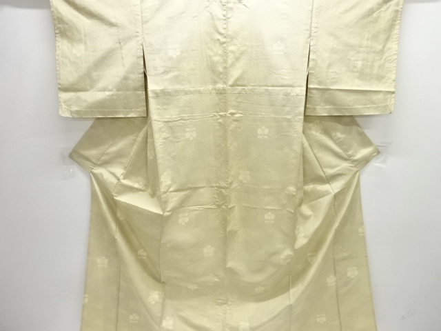 JAPANESE KIMONO / ANTIQUE HITOE KIMONO / SILK / TOKAMACHI TSUMUGI / WOVEN FLOWER